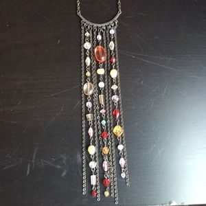 Colorful waterfall necklace